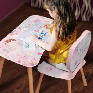 Kinder Stuhl und Tisch Set mit Motiv Little Fairy Rosa