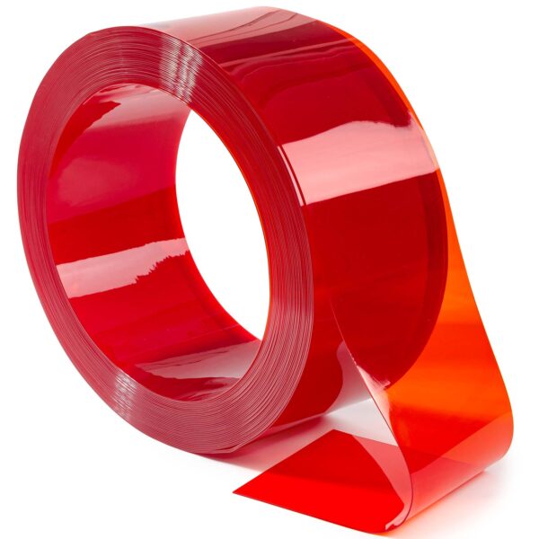 PVC Lamellen Streifenvorhang Lamellenvorhang farbig Rot Stärke 2mm Breite 20cm