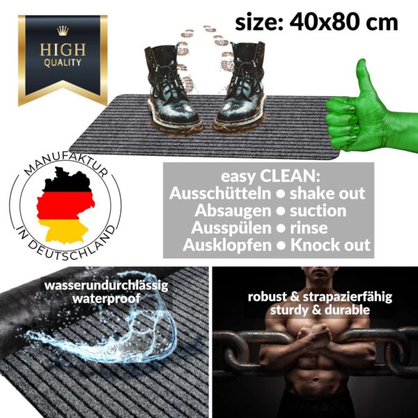 Fußabtreter Schmutzfangmatte Fußmatte Sauberlaufmatte Fußabstreifer Eingang Mischa einfarbig Uni