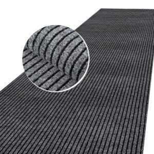 Schmutzfangmatte Fußmatte Teppich Läufer Flur Sauberlaufmatte einfarbig Mischa Breite 100cm – Grau, 500x100cm