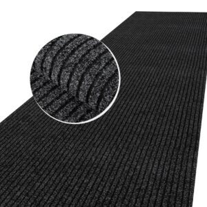 Schmutzfangmatte Fußmatte Teppich Läufer Flur Sauberlaufmatte einfarbig Mischa Breite 100cm – Schwarz, 500x100cm