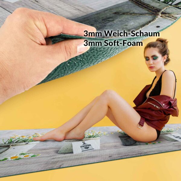 Küchenläufer waschbar Textil + PVC Küchenteppich rutschfest Sprinty Camomilla Grau 50cm Breit