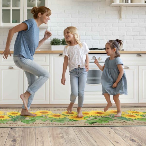 Küchenläufer waschbar Textil + PVC Küchenteppich rutschfest Sprinty Juta Mehrfarbig 50cm Breit