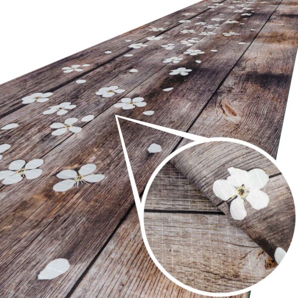Küchenläufer waschbar Textil + PVC Küchenteppich rutschfest Sprinty Spring Braun 50cm Breit