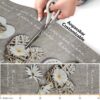 Küchenläufer waschbar Textil + PVC Küchenteppich rutschfest Sprinty Mama Grau 50cm Breit