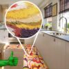 Küchenläufer waschbar Textil + PVC Küchenteppich rutschfest Sprinty Foulard Mehrfarbig 50cm Breit