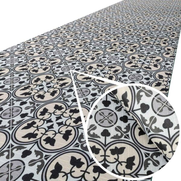 Küchenläufer waschbar Textil + PVC Küchenteppich rutschfest Sprinty Liberty Mehrfarbig 50cm Breit