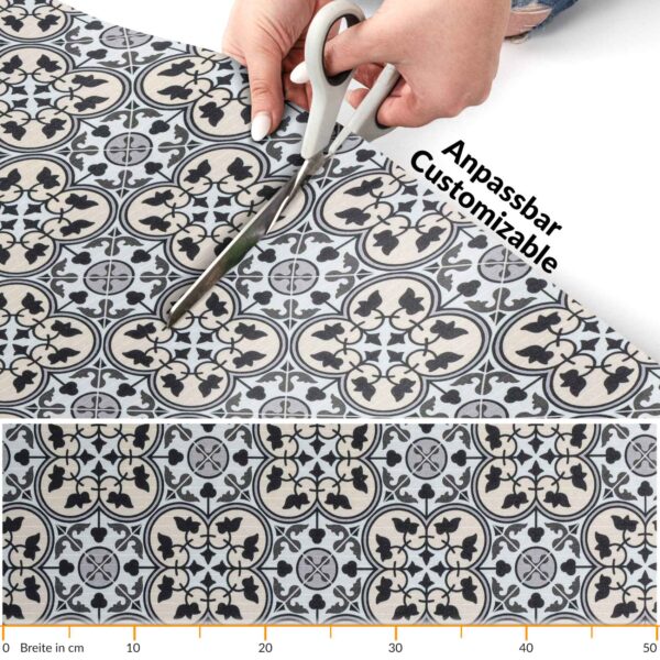 Küchenläufer waschbar Textil + PVC Küchenteppich rutschfest Sprinty Liberty Mehrfarbig 50cm Breit