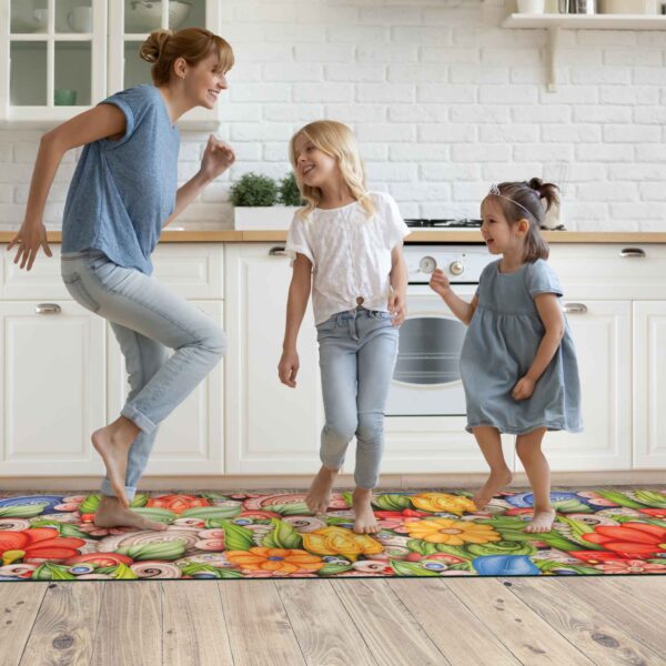 Küchenläufer waschbar Textil + PVC Küchenteppich rutschfest Sprinty Tun Mehrfarbig 50cm Breit
