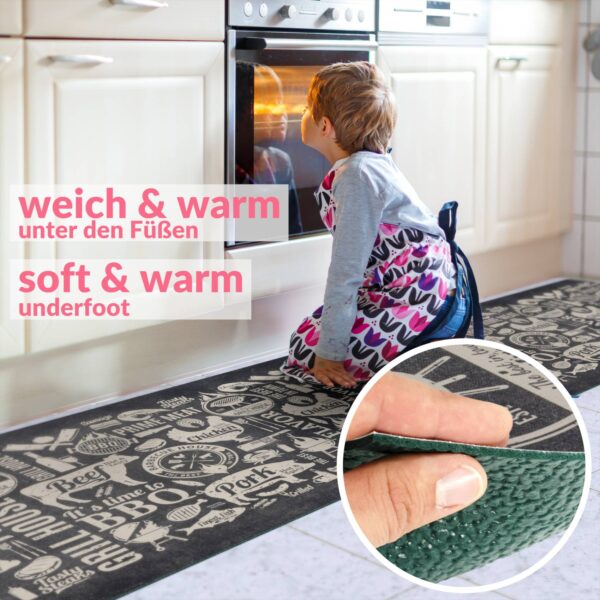Küchenläufer waschbar Küchenteppich rutschfest Sprinty Grill House 52cm Breite
