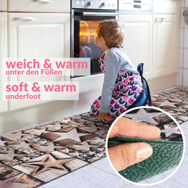 Küchenläufer waschbar Küchenteppich rutschfest Sprinty Star 52cm Breite