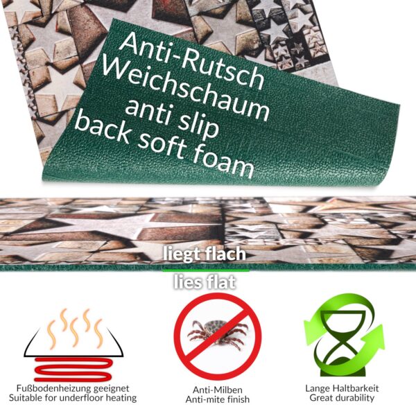 Küchenläufer waschbar Küchenteppich rutschfest Sprinty Star 52cm Breite