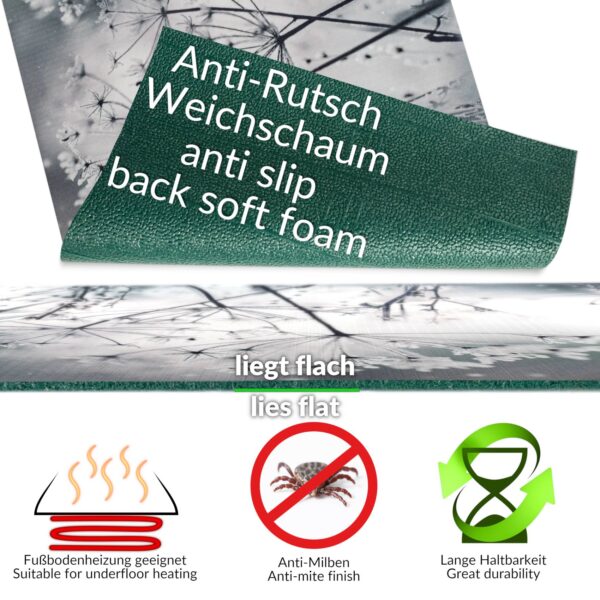 Küchenläufer waschbar Küchenteppich rutschfest Sprinty Winter 52cm Breite