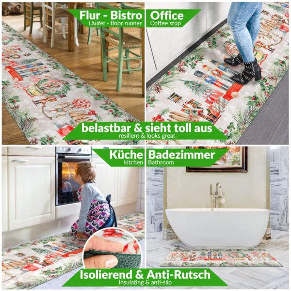 Küchenläufer waschbar Küchenteppich rutschfest Sprinty Nussknacker 52cm Breite