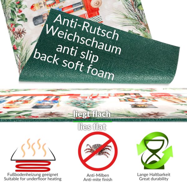 Küchenläufer waschbar Küchenteppich rutschfest Sprinty Nussknacker 52cm Breite