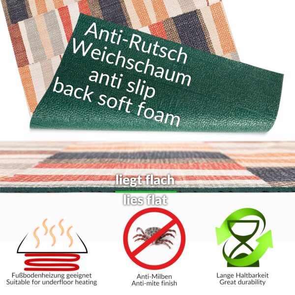 Küchenläufer waschbar Küchenteppich rutschfest Sprinty Patchwork 52cm Breite
