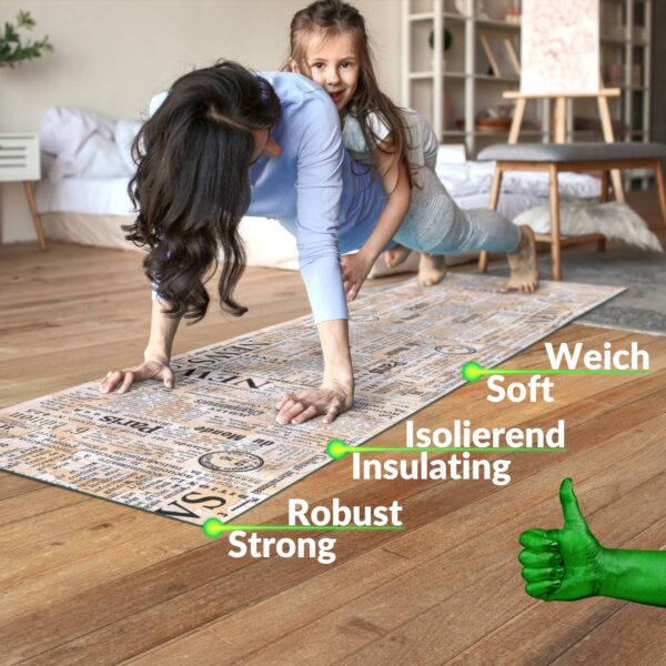 Küchenläufer waschbar Küchenteppich rutschfest Sprinty Newspaper 52cm Breite