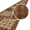 Küchenläufer Küchenteppich Teppichläufer Jacquard Teppich waschbar rutschfest Sisi Bisquit Braun 50cm Breit