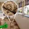 Küchenläufer Küchenteppich Teppichläufer Jacquard Teppich waschbar rutschfest Sisi Bisquit Braun 50cm Breit