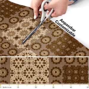 Küchenläufer Küchenteppich Teppichläufer Jacquard Teppich waschbar rutschfest Sisi Bisquit Braun 50cm Breit