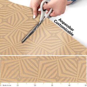 Küchenläufer Teppichläufer Jacquard Teppich waschbar rutschfest Sisi SMASHING Beige 50cm Breit