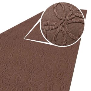 Küchenläufer Küchenteppich Teppichläufer Jacquard Teppich waschbar rutschfest Sisi Optical Braun 65cm Breit