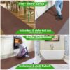 Küchenläufer Küchenteppich Teppichläufer Jacquard Teppich waschbar rutschfest Sisi Optical Braun 65cm Breit