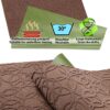 Küchenläufer Küchenteppich Teppichläufer Jacquard Teppich waschbar rutschfest Sisi Optical Braun 65cm Breit