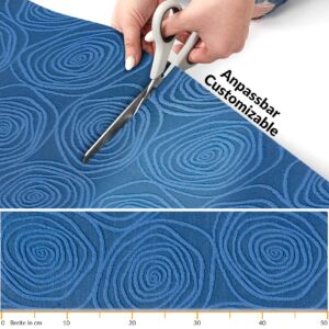 Küchenläufer Küchenteppich Teppichläufer Jacquard Teppich waschbar rutschfest Sisi Essence Blau 50cm Breit