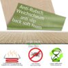 Outdoorteppich & Indoor Küchenläufer geflochten Rattan Tatami Flecht Beige 50cm Breit