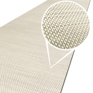 Outdoorteppich & Indoor Küchenläufer geflochten Rattan Tatami Flecht Gelb 50cm Breit