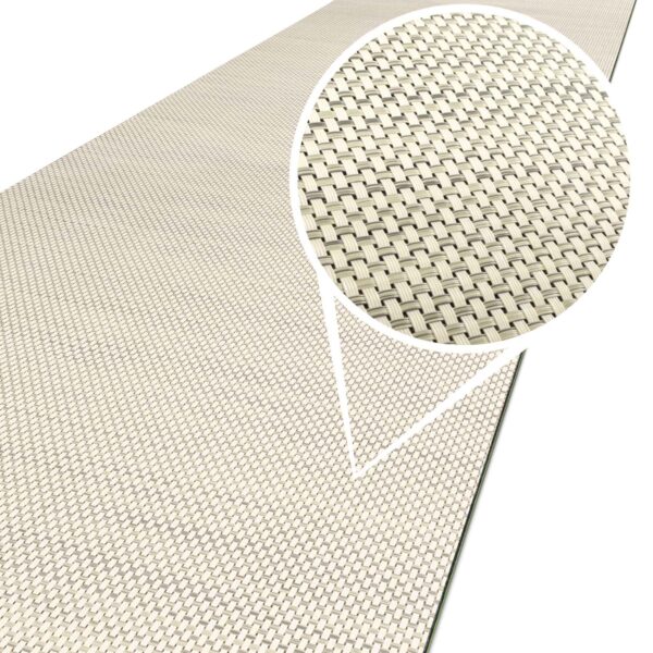 Outdoorteppich & Indoor Küchenläufer geflochten Rattan Tatami Flecht Gelb 50cm Breit