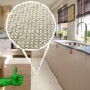 Outdoorteppich & Indoor Küchenläufer geflochten Rattan Tatami Flecht Gelb 50cm Breit