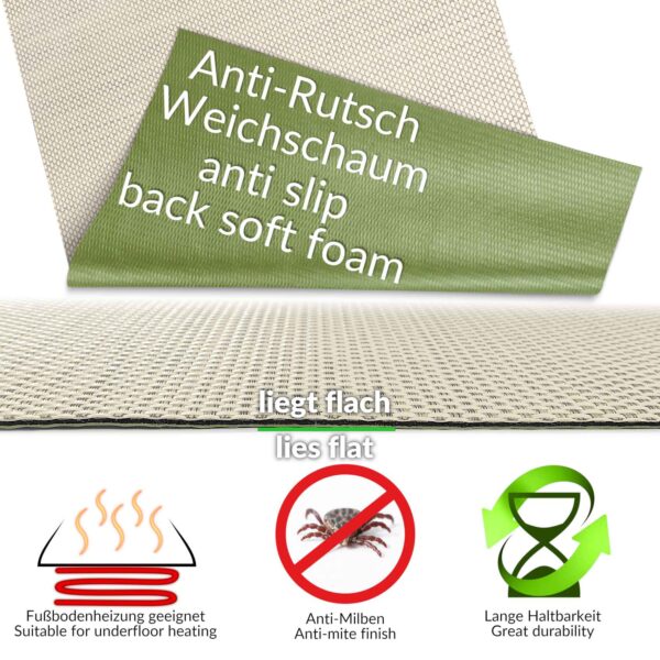 Outdoorteppich & Indoor Küchenläufer geflochten Rattan Tatami Flecht Gelb 50cm Breit