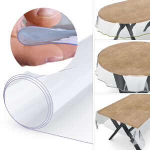 Transparent Tischdecke durchsichtig Klarsicht Tischfolie Tischschutzfolie Glasklar 0,5mm Stärke