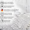 Tischdecke abwaschbar Lace Vinyl Häkel Spitze Optik Rosen Weiß Blumen