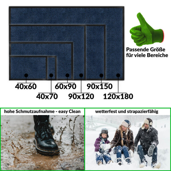 Fußabtreter Türteppich Schmutzfangmatte Home Business Mehrfarbig