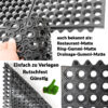 Ringgummimatte Gummimatte Schmutzfangmatte Wabenmatte mit Verbinder 90x90cm Schwarz