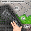 Ringgummimatte Gummimatte Schmutzfangmatte Wabenmatte mit Verbinder 90x90cm Schwarz