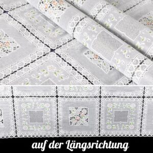 Tischdecke abwaschbar Lace Vinyl Häkel Spitze Optik Lace Bunt