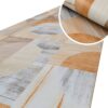 Küchenteppich Motivdruck Kreise Holzoptik Küchenläufer Läufer Küche