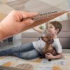 Küchenteppich Motivdruck Kreise Holzoptik Küchenläufer Läufer Küche