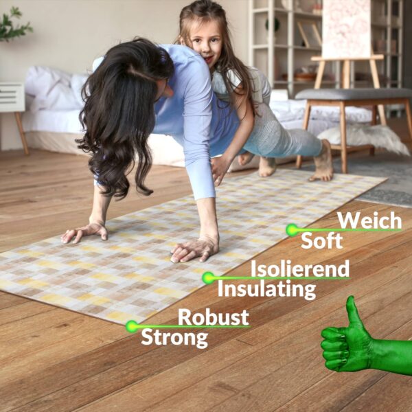 Küchenläufer Küchenteppich Motivdruck Mosaik Bunt Teppichläufer Läufer Flur Küche