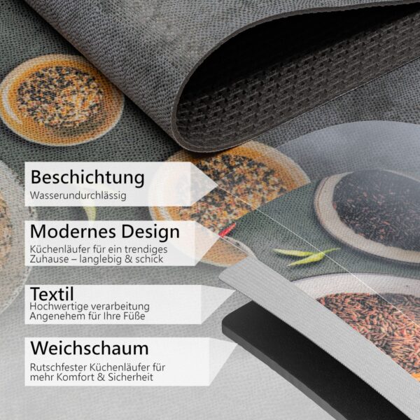 Küchenläufer Küchenteppich Läufer abwaschbar Asia Breite 65cm