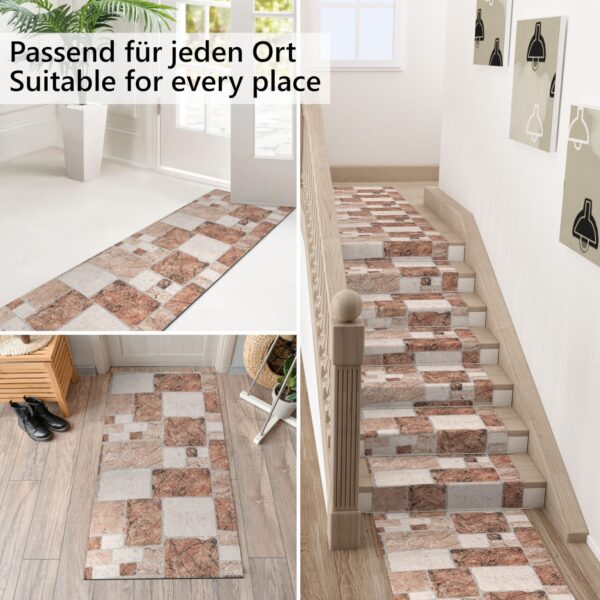 Küchenläufer Küchenteppich Läufer abwaschbar Granit Breite 65cm