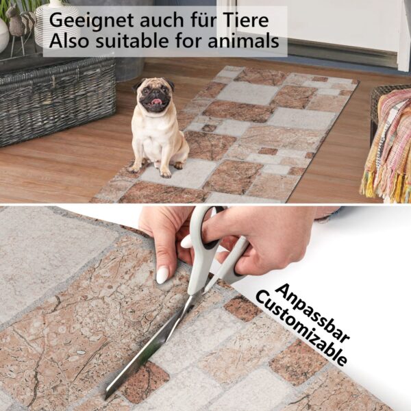 Küchenläufer Küchenteppich Läufer abwaschbar Granit Breite 65cm