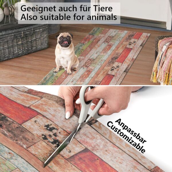 Küchenläufer Küchenteppich Läufer abwaschbar Motiv Holz Breite 65cm