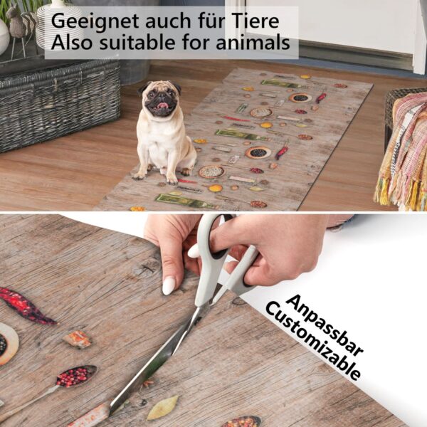 Küchenläufer Küchenteppich Läufer abwaschbar Zutaten Breite 65cm