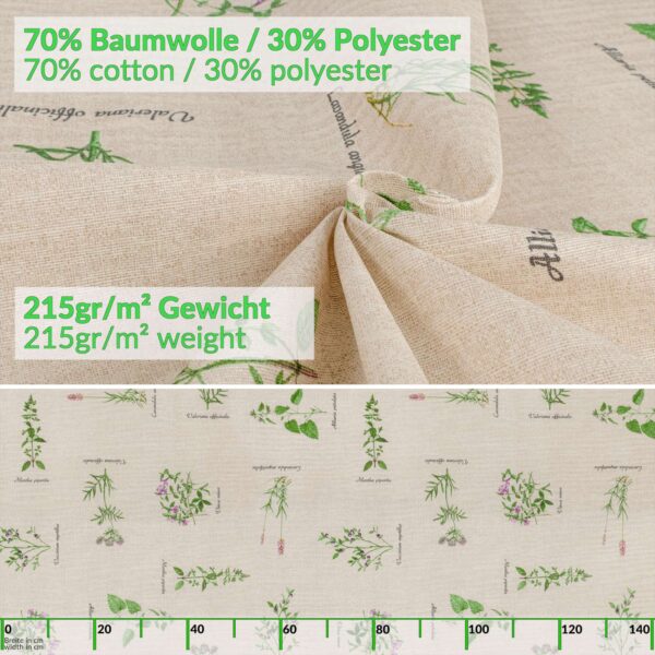 Tischdecke aus Stoff Textil Tischwäsche abwaschbar Tischtuch Baumwolle Polyester Aromatic Bio In-/Outdoor Tischdecke