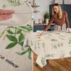 Tischdecke aus Stoff Textil Tischwäsche abwaschbar Tischtuch Baumwolle Polyester Aromatic Bio In-/Outdoor Tischdecke